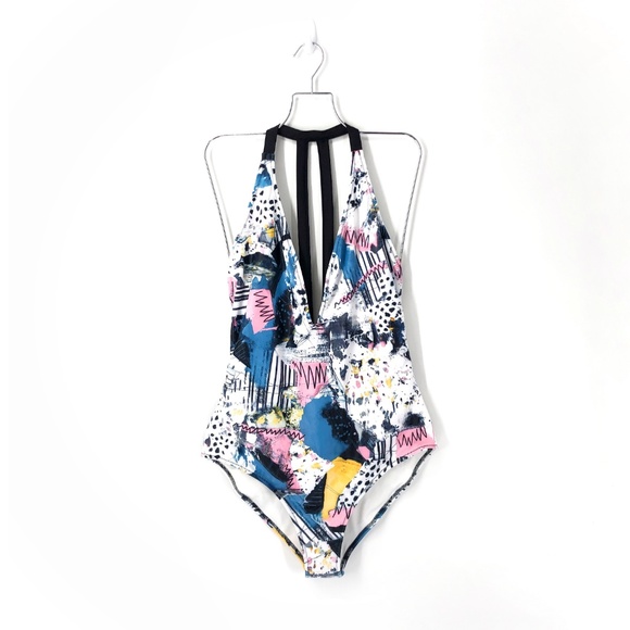 Volcom Collage Dropout Plunging One Piece XL - Picture 4 of 8